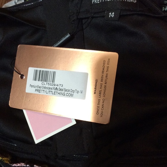 Pretty Little Things bardot crop top NWT - Picture 6 of 7